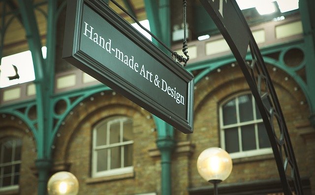 Hand-made Art & Design sign