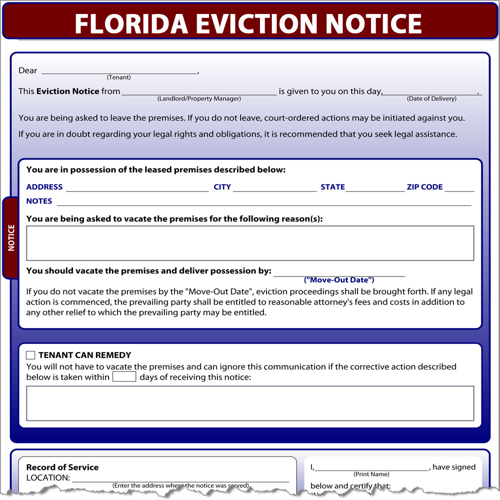 Florida Mold Renters Rights - Getting Eviction Notice